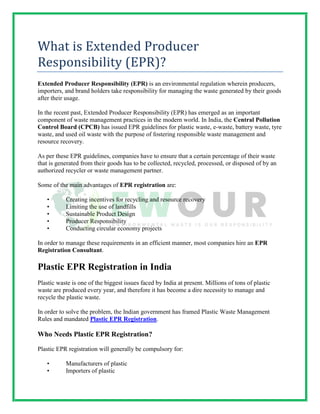 Comprehensive Guide to Extended Producer Responsibility (EPR) and ...