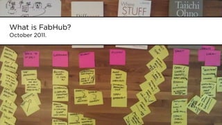 What is FabHub?
October 2011.
 