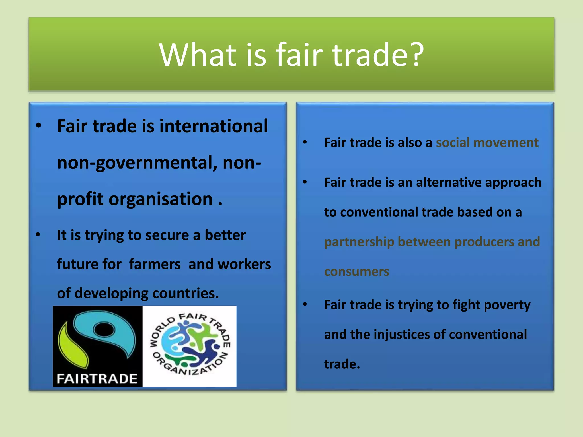 "What is fair trade?" A Presentation PPT
