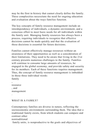 What is Family Resource Management and why is it important to t.docx