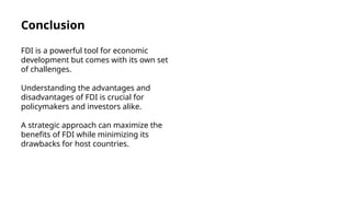 What Is FDI And What Are Advantage & Disadvantage Of FDI.pptx