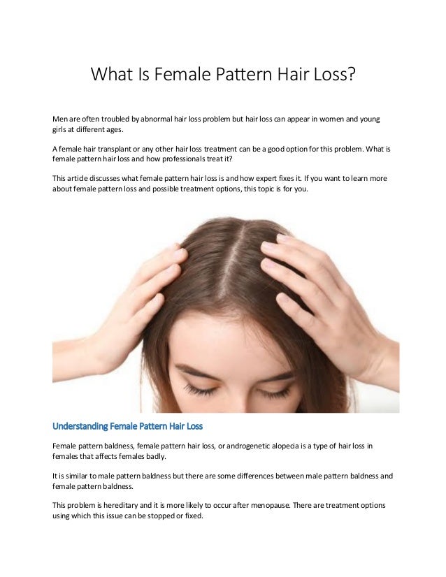 What Is Female Pattern Hair Loss