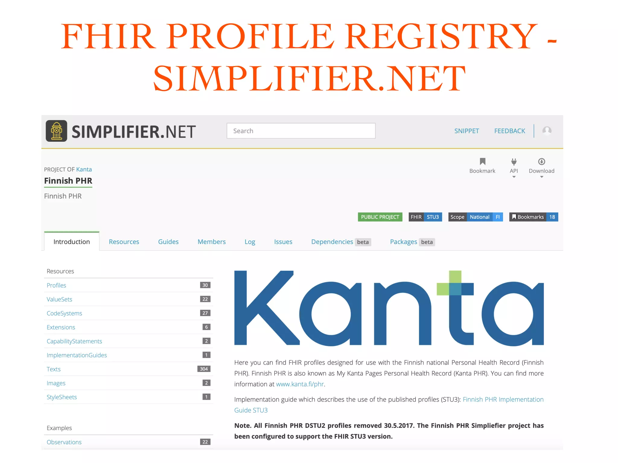 FHIR PROFILE REGISTRY -
SIMPLIFIER.NET
 