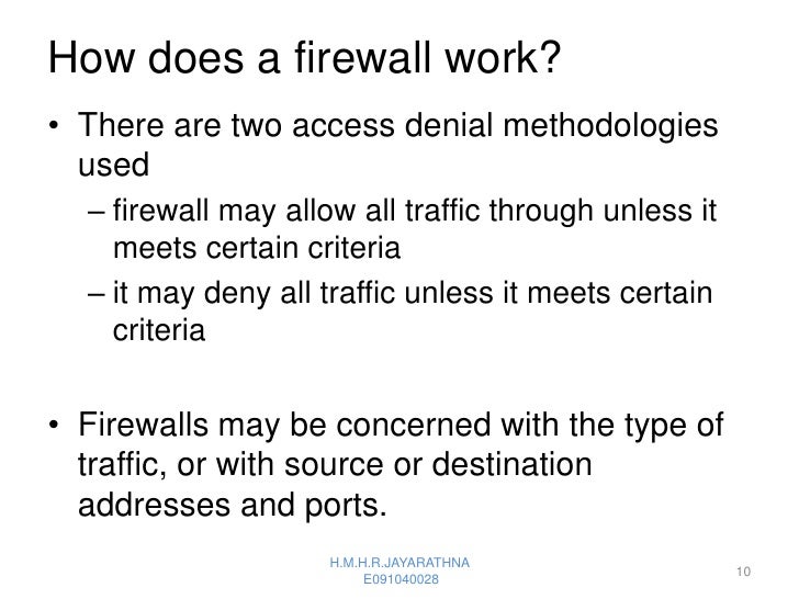 how does a firewall work pdf