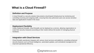 What is Firewall in Cloud Computing - Digitdefence | PDF