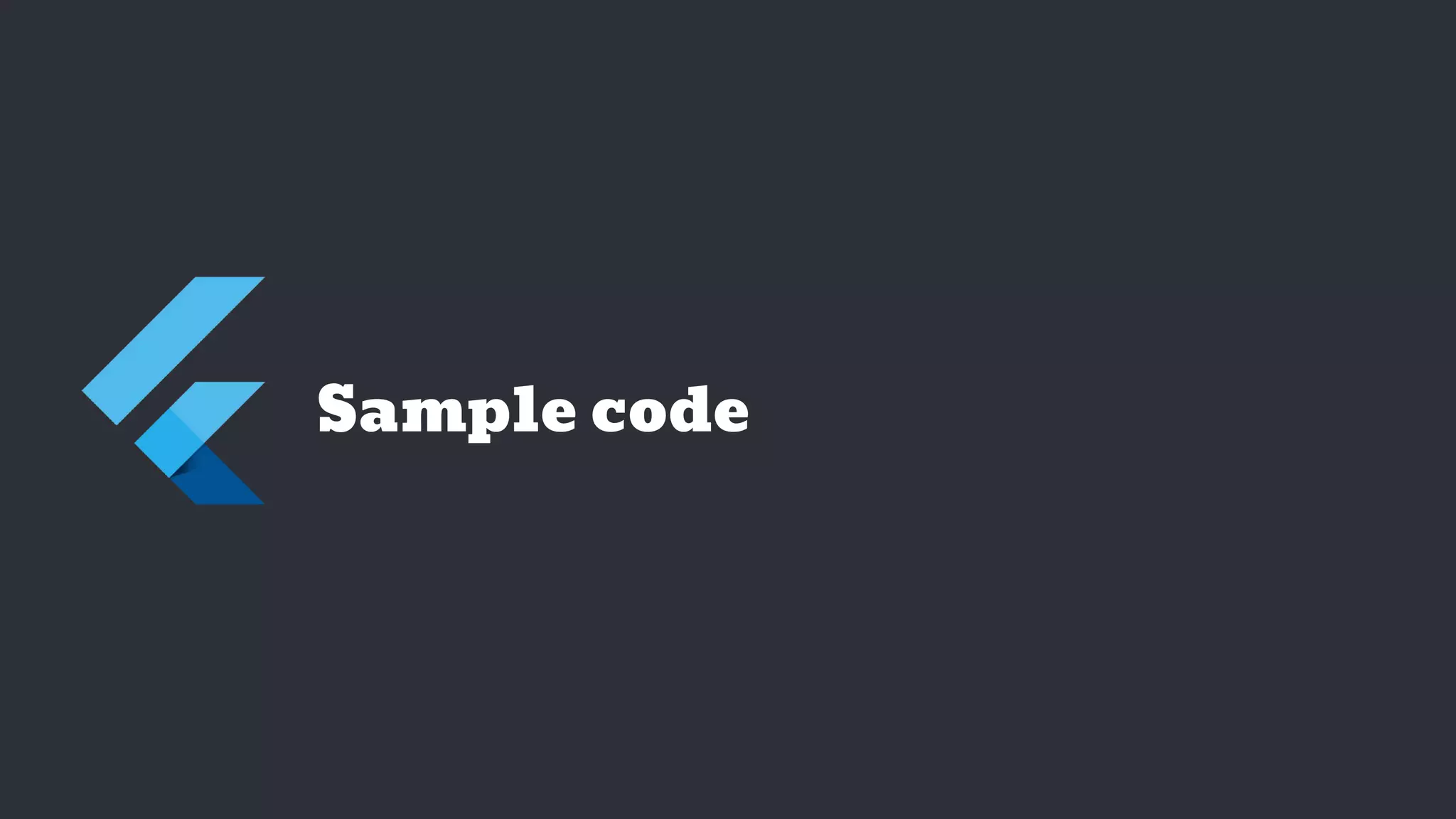 Sample code
 