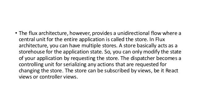 What is flux architecture in react | PPTX