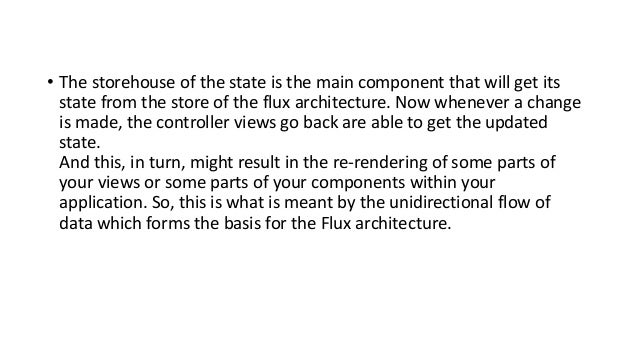 What is flux architecture in react | PPTX
