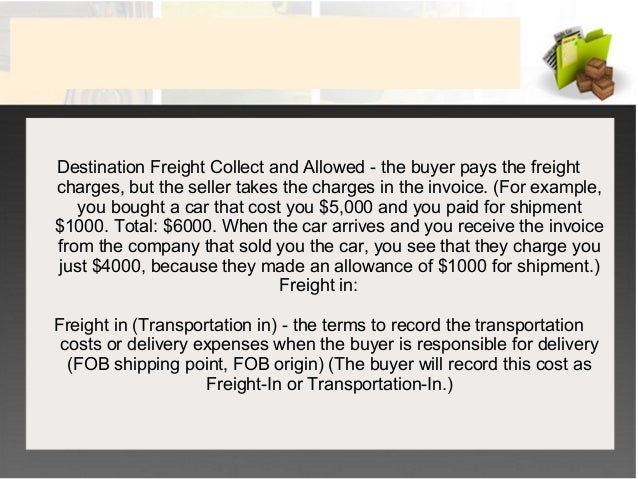 What Is Freight In Freight Out And Fob