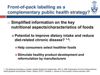 What Is Front Of Pack Labelling_2013 | PPT