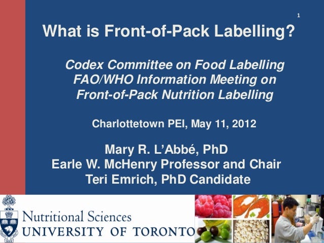What Is Front Of Pack Labelling_2013