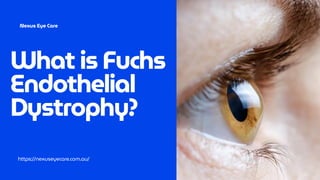 Understanding Fuchs Endothelial Dystrophy | PDF