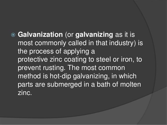 galvanising define