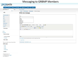 Messaging to GRBMP Members