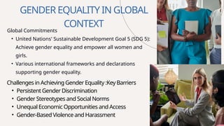 Gender Equality: Progress, Challenges, and Global Perspectives in ...
