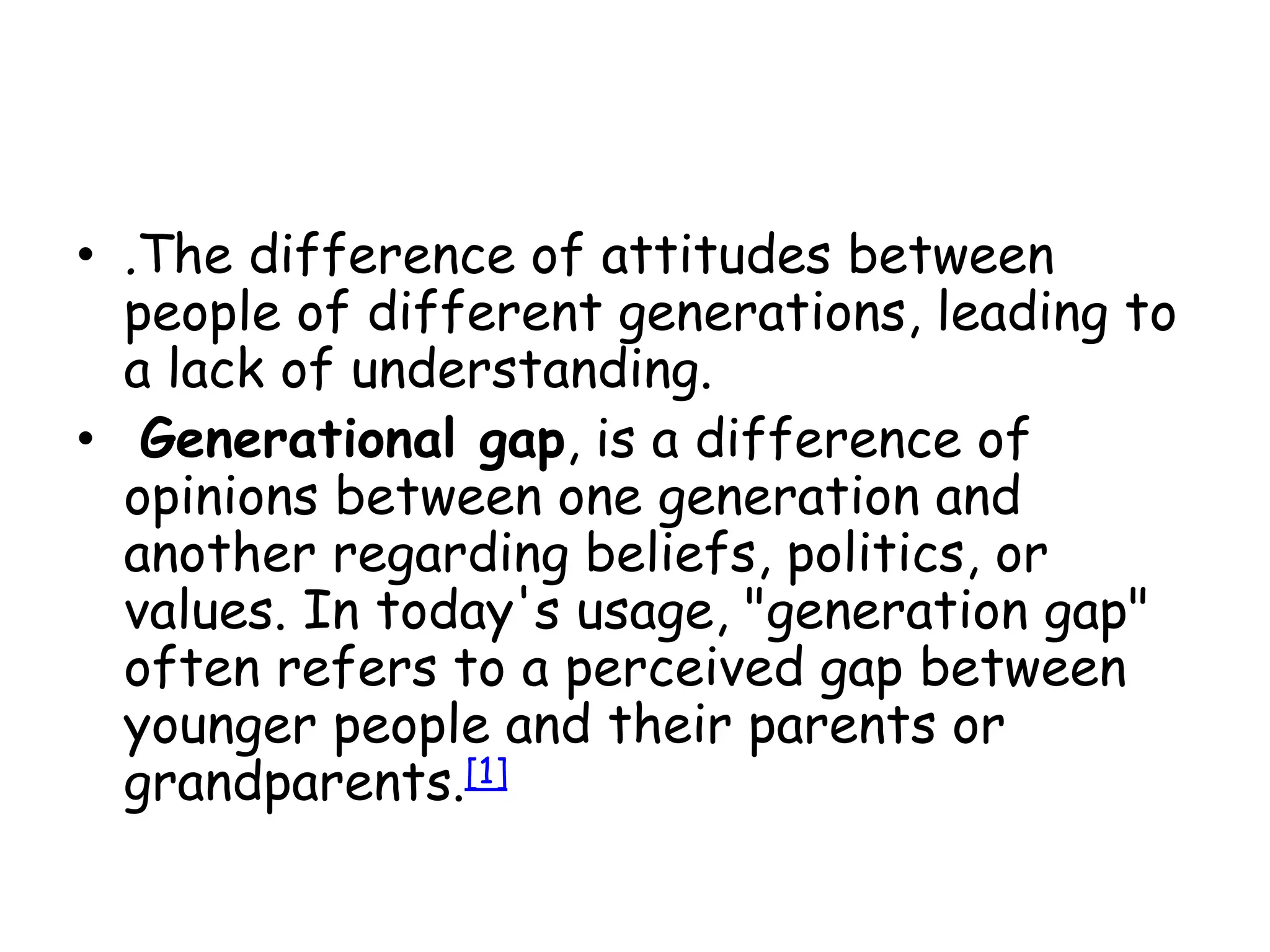 What is generation gap by ayesha noor ppt