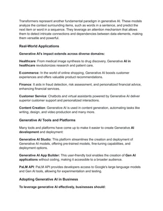 A comprehensive guide to unlock the power of generative AI | PDF