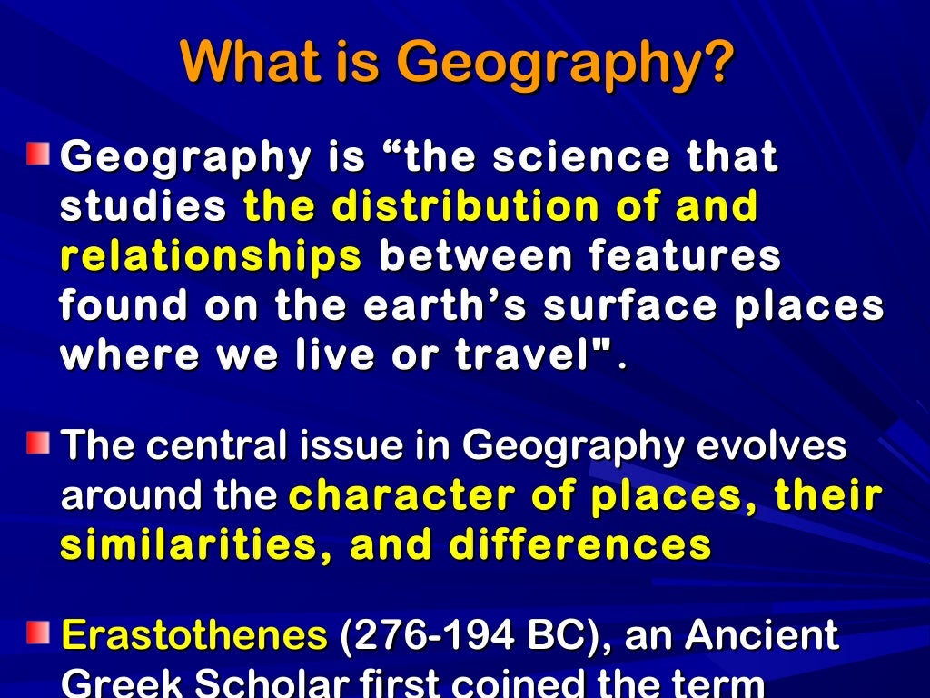 What is geography history