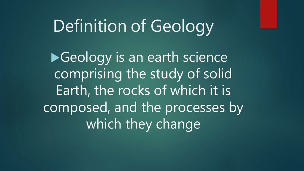 What is Geology?