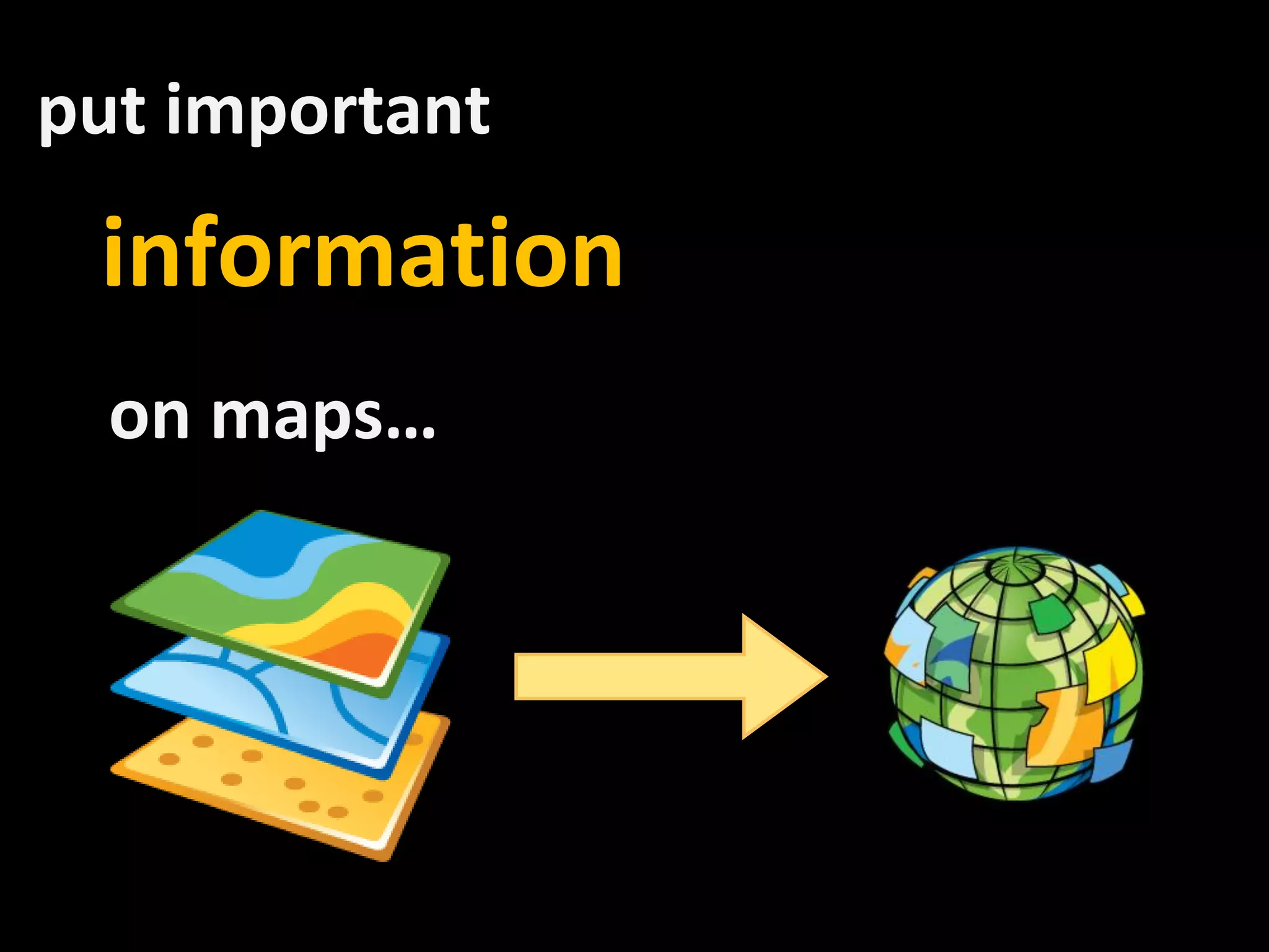 put important
 information
  on maps…
 