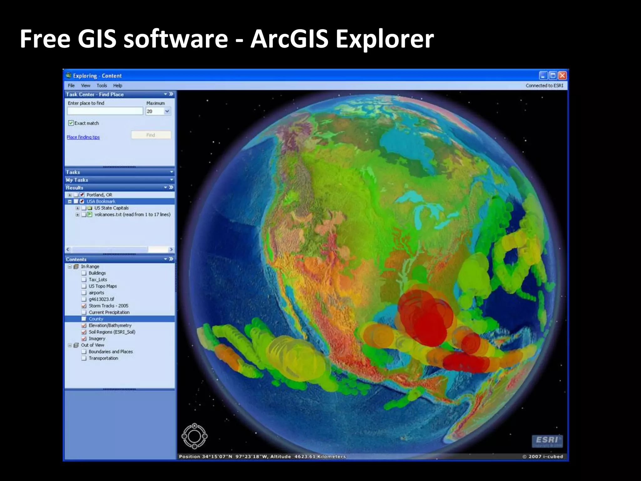 Free GIS software - ArcGIS Explorer
 