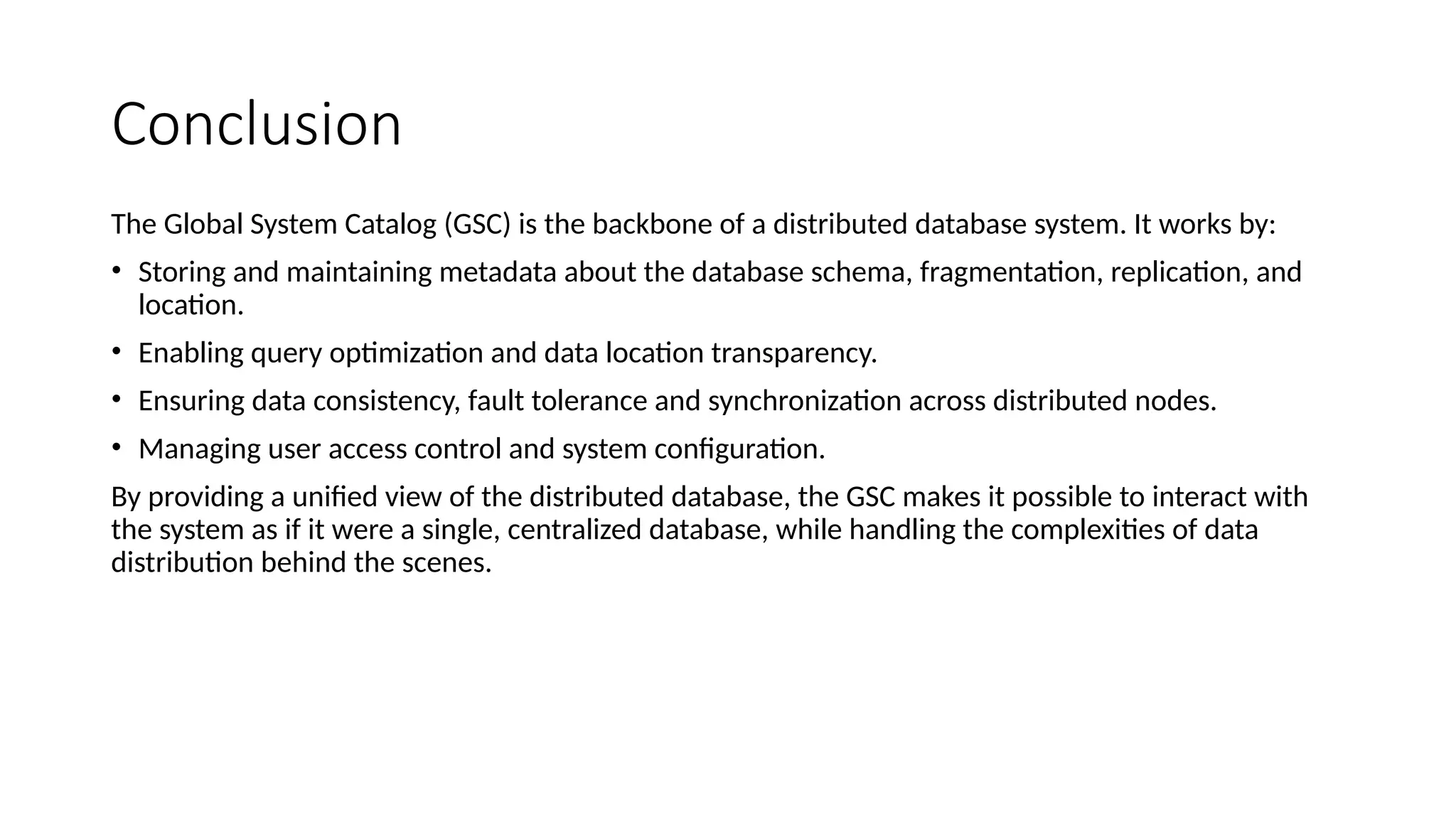 What is Global System catalog, Structure of GCS PPTX