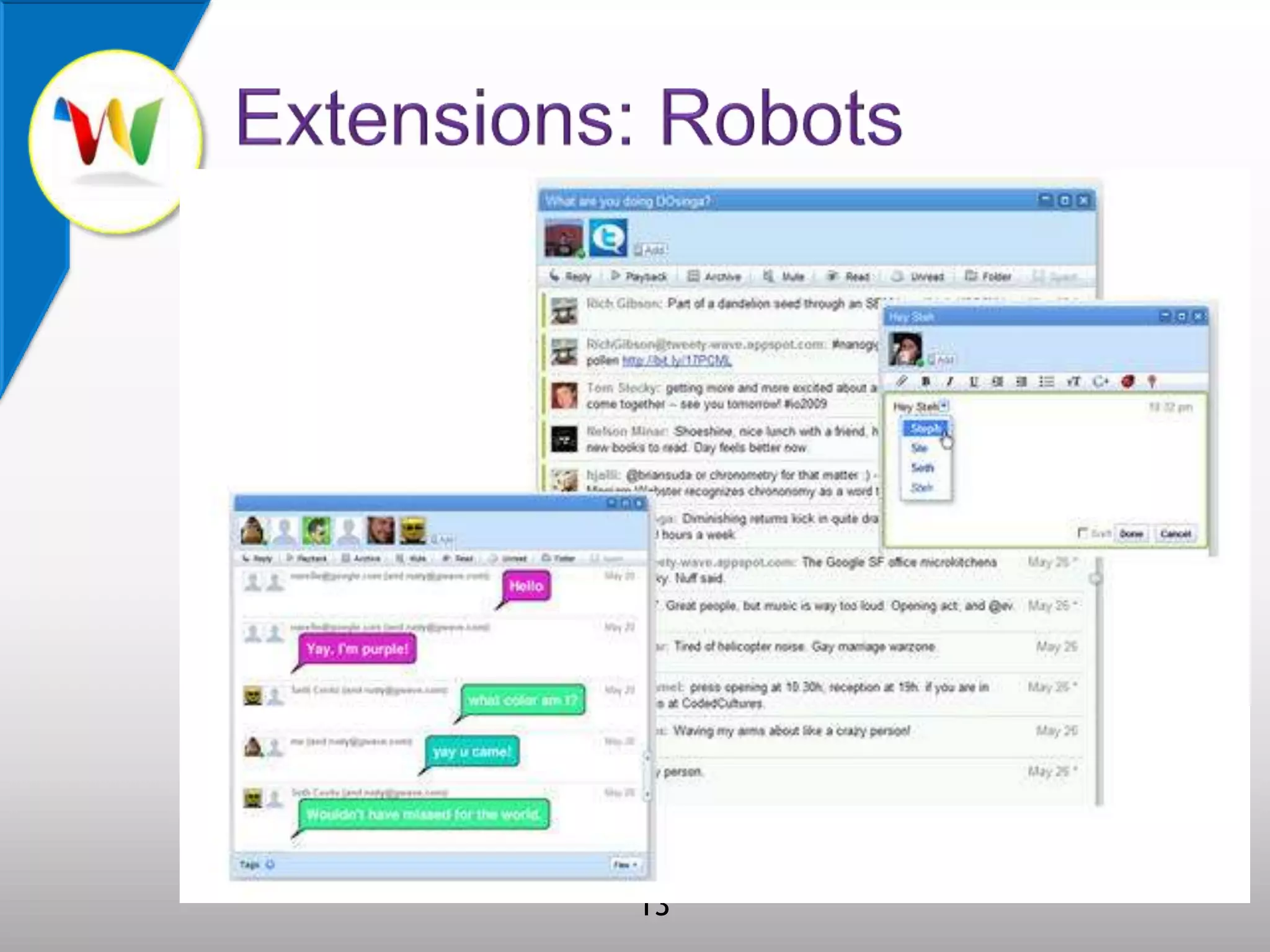 Extensions: Robots13