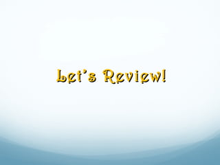 LetLet’s Review!’s Review!
 