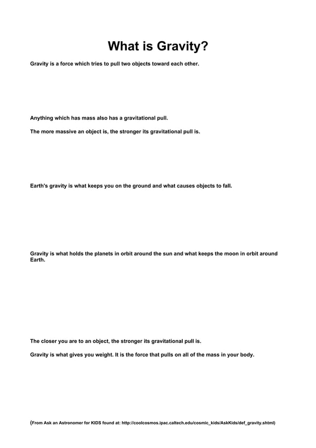 What Is Gravity PDF