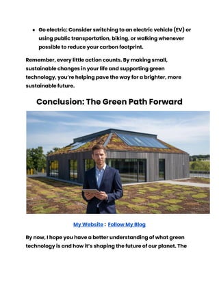 What is Green Technology and How Is It Paving the Way to a Sustainable ...
