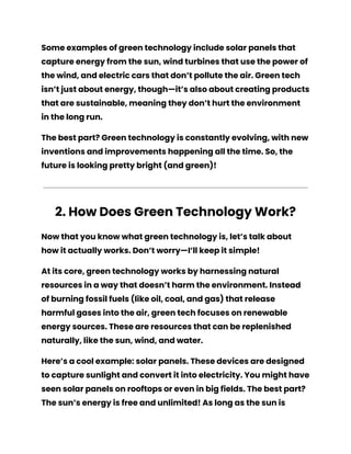 What is Green Technology and How Is It Paving the Way to a Sustainable ...