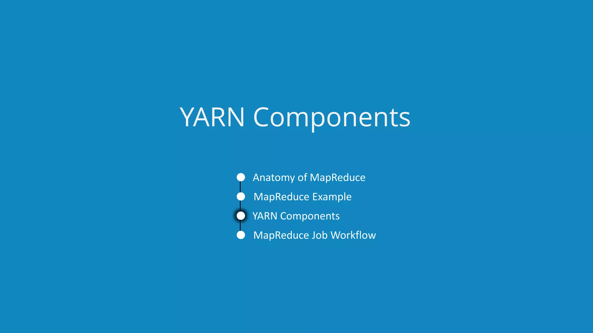 www.edureka.co/big-data-and-hadoopEDUREKA HADOOP CERTIFICATION TRAINING Anatomy of MapReduce MapReduce Example YARN Components MapReduce Job Workflow YARN Components 