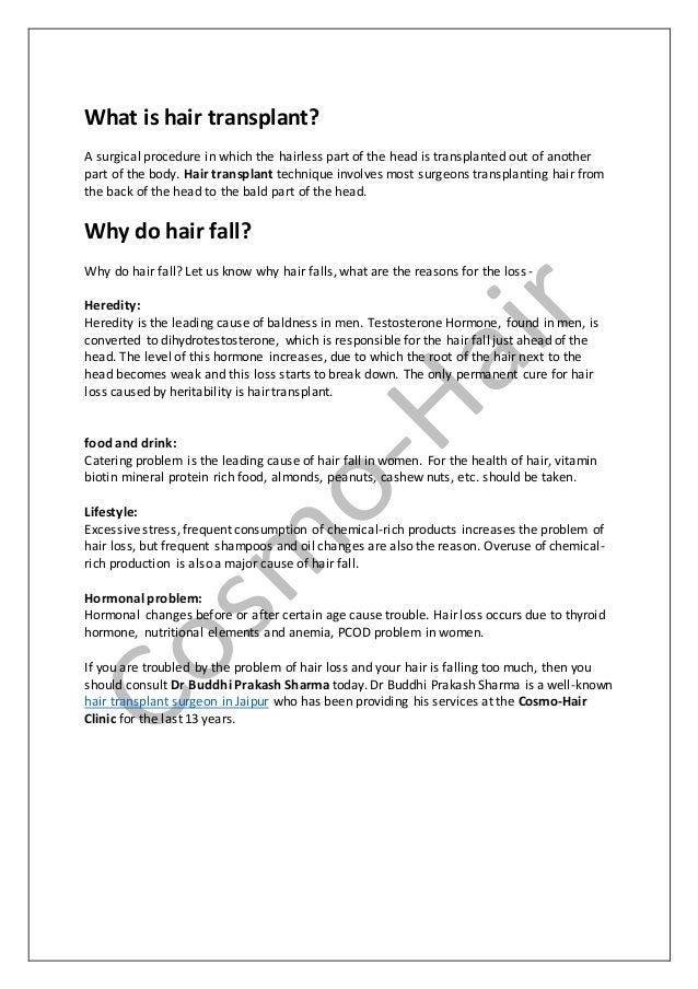 What Is Hair Transplant And Why Do Hair Fall