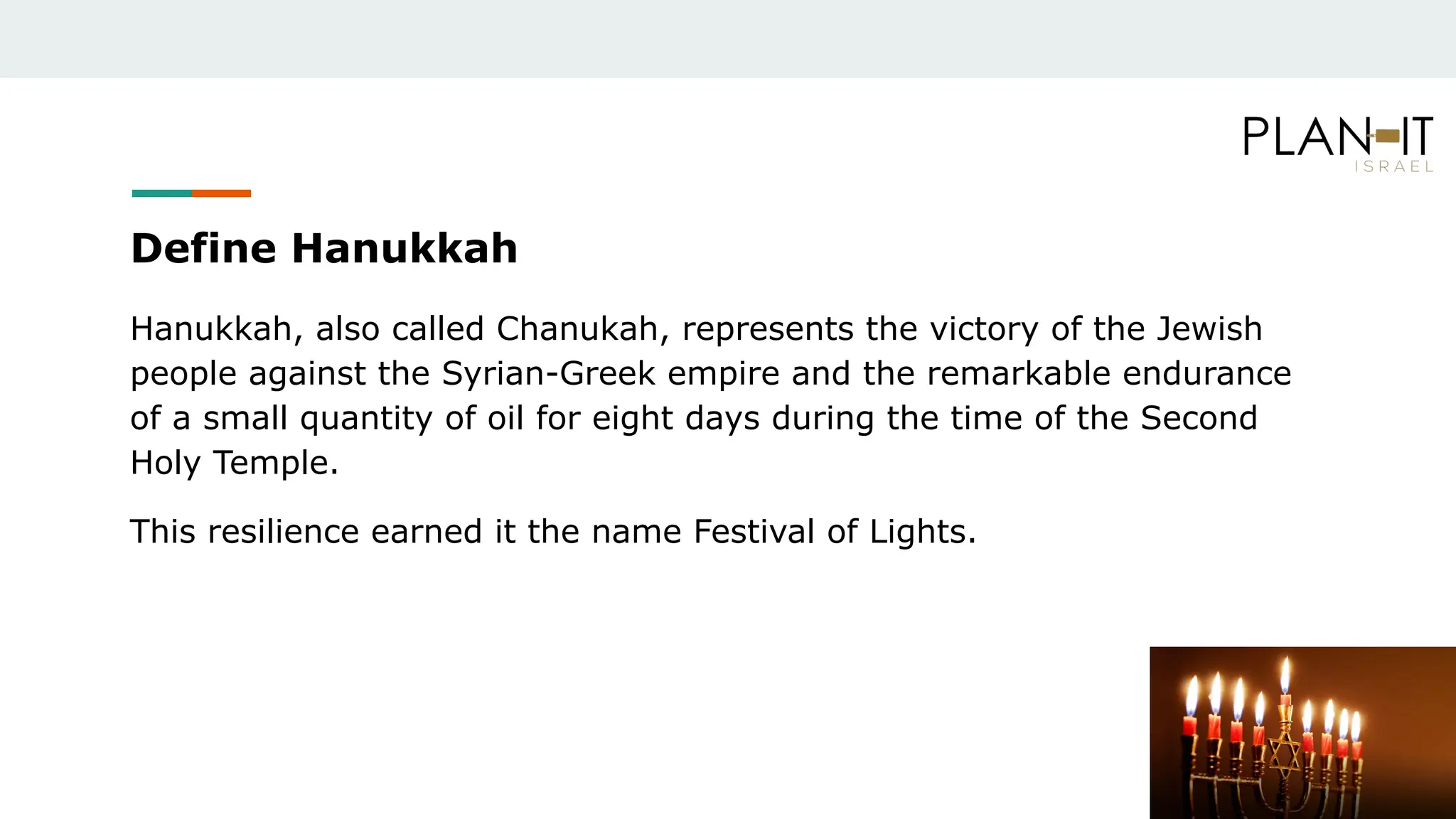 Hanukkah definition jewish