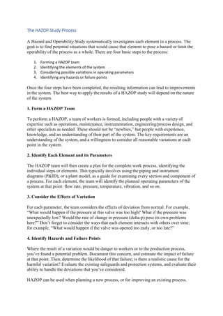 What is HAZOP? | PDF