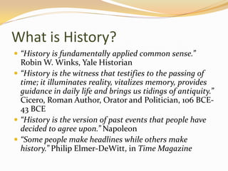 What is history PPT