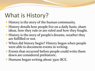 What is history discount