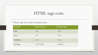 What is html | PPTX