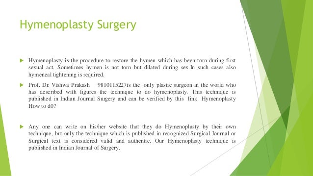What Is Hymenoplasty Surgery