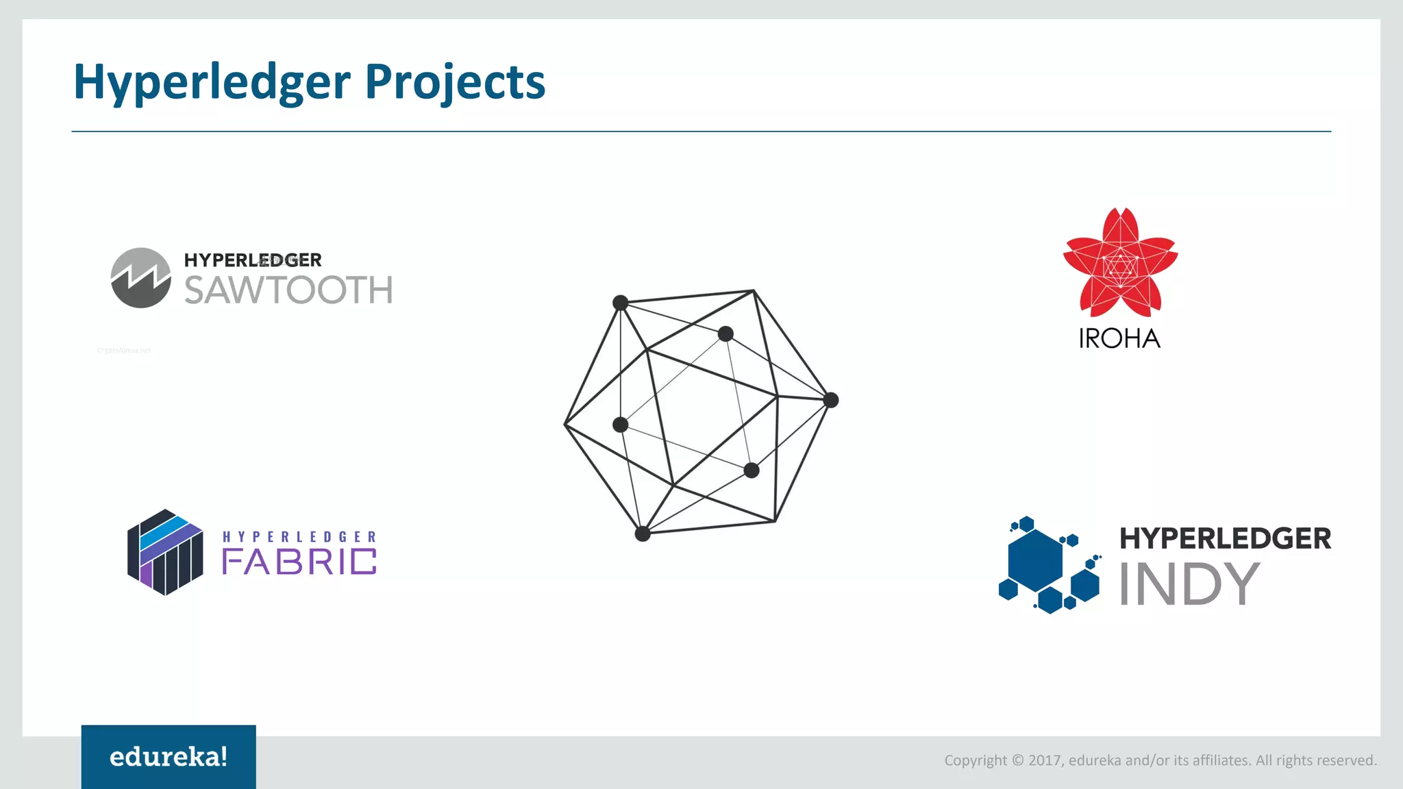 Copyright © 2017, edureka and/or its affiliates. All rights reserved.
Hyperledger Projects
 