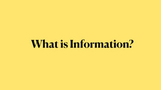 What is Information?
 