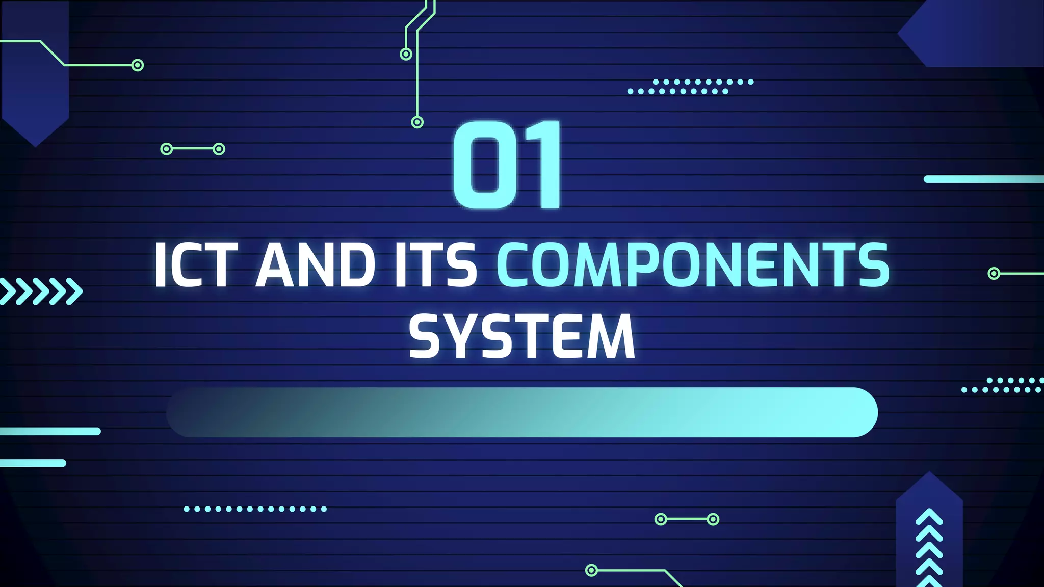 ICT AND ITS COMPONENTS
SYSTEM
01
 