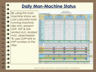 Industrial Engineering Tools & Activities of a RMG !!! | PPT