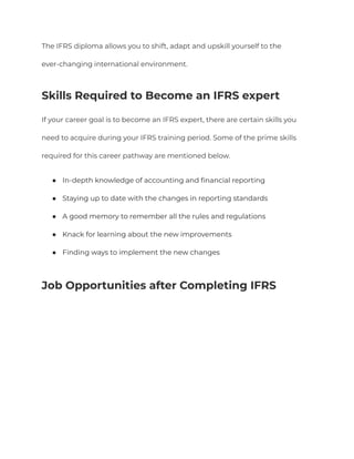 IFRS Course: Eligibility Syllabus Skills Scope Zell PDF