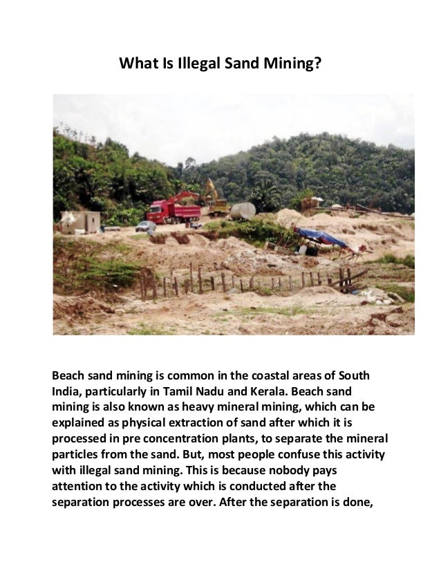What Is Illegal Sand Mining?