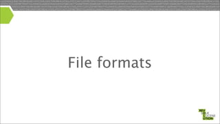 Important rules
•

Save file handles
– don’t use one file per field or per doc

•

Avoid disk seeks whenever possible
– di...