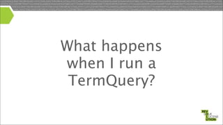 What happens
when I run a
TermQuery?

 
