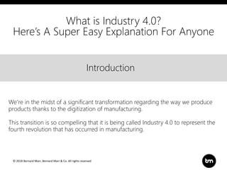 © 2018 Bernard Marr, Bernard Marr & Co. All rights reserved
Title
Text
IntroductionIntroduction
What is Industry 4.0?
Here...