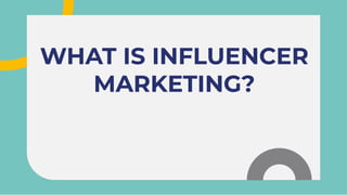 WHAT IS INFLUENCER
MARKETING?
WHAT IS INFLUENCER
MARKETING?
WHAT IS INFLUENCER
MARKETING?
 