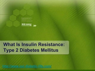 What Is Insulin Resistance: Type 2 Diabetes Mellitus http://www.our-diabetic-life.com/ 